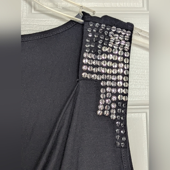 Design History Women's (Size L) Tank Top w/Cowl Neck & Sequins on Shoulders - Picture 6 of 13